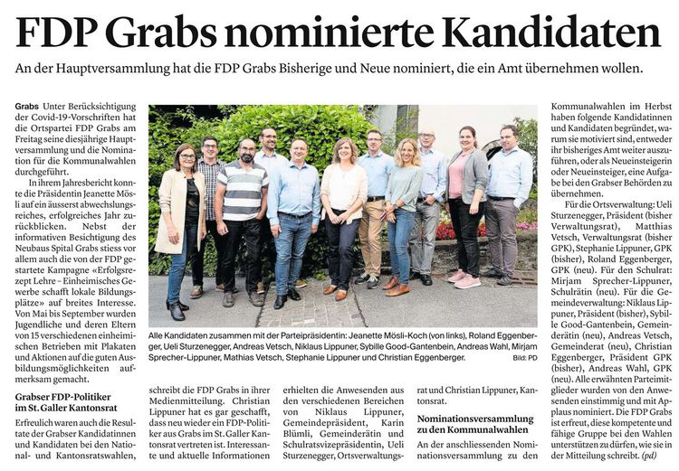 FDP Grabs nominierte Kandidaten